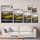 Rolling Hills, Fall Landscape, Scenic Wall Art, Canvas Print, Autumn Colors, Farmhouse Style, Rustic Decor, Warm Tones, Nature Inspired