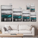 Ocean Waves, Modern Coastal Art, Textured Beach Scene, Nautical Wall Decor, Relaxing Living Room Art, Framed Canvas Print