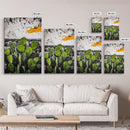 Cactus Art, Desert Scene, Framed Canvas Print, Southwest Wall Art, Boho Home Decor, Minimalist Nature Art, Living Room Statement Piece