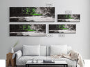 Misty Forest, River Landscape, Green Nature, Framed Canvas Print, Large Wall Art, Nature Wall Decor, Living Room Art, Modern Art