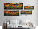Colorful Reflections, Bold Abstract, Rainbow Wall Art, Canvas Print, Vibrant Art, Living Room Statement Piece, Artistic Home Decor