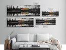 Fall Reflections, Black and White Forest, Vibrant Autumn Colors, Nature Photography, Living Room Wall Art, Canvas Print, Large Wall Art