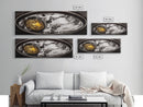 Saturn Rings, Space Art, Planetary Abstract, Canvas Print, Outer Space Decor, Sci-Fi Wall Art, Living Room Art, Celestial Home Decor