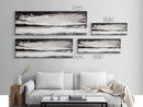 Snowy Lake Scene, Minimalist Landscape, Framed Canvas Print, Winter Wall Art, Serene Home Decor, Modern Office Art, Monochrome Nature Painting
