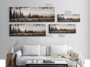 Mountain Landscape, Black and White Wall Art, Modern Nature Print, Rustic Living Room Decor, Autumn Canvas Print, Large Wall Art