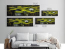 Water Lily Pond, Tranquil Nature Art, Green Botanical Art, Zen Wall Art, Framed Canvas Print, Office Decor, Relaxing Home Art, Spa Wall Art