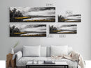 Stormy Marsh, Moody Landscape, Black and White Nature Art, Rustic Home Decor, Framed Canvas Print, Cabin Wall Art, Fall Decor, Dramatic Scene