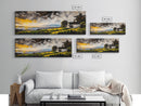 Stormy Coast, Dramatic Seascape, Beach House Painting, Cloudy Ocean, Framed Canvas Print, Moody Wall Art, Modern Decor