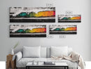 Bold Wave, Colorful Surf, Abstract Ocean, Framed Canvas Print, Surf Art, Modern Coastal, Vibrant Wall Art, Beach House Decor