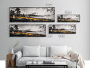 Mountain View, Misty Landscape, Rustic Wall Art, Black and White Print, Nature Inspired Art, Bedroom Decor, Framed Canvas Print, Gift