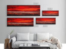 Red Sky, Abstract Desert Art, Bold Landscape, Dramatic Sunset, Earthy Tones, Modern Southwest Decor, Framed Canvas Print