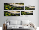 Green Rocks, Coastal Landscape, Nature Wall Art, Framed Canvas Print, Scenic Ocean Painting, Beach House Decor, Serene Wall Artwork
