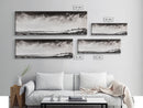 Minimalist Landscape, Black and White Art, Cloudy Sky, Framed Canvas Print, Modern Wall Art, Neutral Home Decor, Monochrome Landscape
