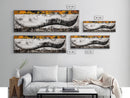 Abstract Horn, Western Wall Art, Longhorn Painting, Framed Canvas Print, Modern Farmhouse, Rustic Decor, Cowboy Wall Art, Black and White