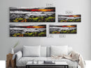 Sunset Lake, Autumn Landscape, Framed Canvas Print, Fall Wall Art, Rustic Home Decor, Large Nature Art, Living Room Artwork, Modern Painting