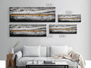 Golden Horizon, Dramatic Sky, Minimalist Landscape, Framed Canvas Print, Neutral Wall Art, Modern Office Decor, Large Wall Hanging