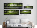 Forest Reflection, Green Trees, Nature Landscape, Framed Canvas Print, Tranquil Scenic Artwork, Zen Wall Decor, Modern Office Art