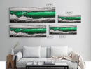 Emerald Wave, Ocean Wall Art, Coastal Decor, Beach Aesthetic, Modern Seascape, Large Wall Art, Framed Canvas Print, Office Art