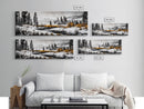 Winter Landscape Art, Snowy Mountain Decor, Modern Rustic Wall Art, Cabin Wall Decor, Nature Print, Framed Canvas Print