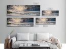 Moody Coastal Art, Stormy Ocean Painting, Dramatic Seascape Wall Decor, Nautical Home Artwork, Tranquil Beach Scene, Framed Canvas Print