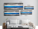 Wild Waves, Ocean Art Print, Coastal Home Decor, Abstract Seascape Painting, Nautical Living Room Art, Beach House Style, Framed Canvas Print