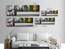 Coffee Time, Rustic Kitchen Wall Art, Abstract Cafe Print, Farmhouse Home Decor, Colorful Modern Painting, Cozy Home Vibes, Framed Canvas Print