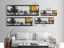 Minimalist Abstract, Black White Art, Modern Home Decor, Stylish Wall Art, Geometric Aesthetic, Framed Canvas Print, Contemporary Style