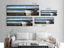 Beach Barrel, Nautical Wall Art, Coastal Home Decor, Canvas Print, Ocean Blue Wall Art, Rustic Seaside, Living Room Decor, Beach House Art