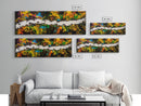 Abstract Chaos, Colorful Expressionism, Modern Wall Art, Framed Canvas Print, Bold Statement Piece, Office Decor