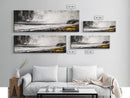 Rainy Coast, Moody Seascape, Black and White Art, Framed Canvas Print, Minimalist Wall Art, Beach House Decor, Ocean Landscape, Large Art