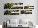 Desert Sunset, Cactus Landscape, Southwest Art, Nature Wall Decor, Framed Canvas Print, Earthy Home Decor, Rustic Western Art, Moody Wall Decor
