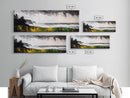 Cliffside View, Misty Ocean, Yellow Grass, Canvas Print, Coastal Landscape, Fall Wall Art, Nature Painting, Living Room Home Decor