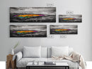 Vibrant Ocean Rock, Colorful Pool, Dramatic Sky, Canvas Print, Abstract Seascape, Modern Wall Art, Unique Art Piece, Living Room Decor