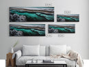 Turquoise Water Art, Ocean Aerial Painting, Coastal Abstract Print, Modern Beach House Decor, Serene Wall Art, Framed Canvas Print