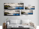 Dramatic Seascape Art, Black and White Ocean Painting, Moody Landscape Print, Nautical Wall Decor, Modern Home Art, Framed Canvas Print