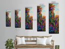 Vibrant Tropical, Jungle Art – Framed Canvas Print, tropical rainforest painting, bold wall decor, boho living room wall art, botanical vibe