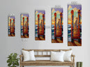 Pier Sunset, Coastal Journey – Canvas Print colorful beach landscape painting, ocean wall decor, coastal living room wall art, vibrant seascape