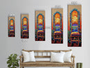 Chair, Window, Dream View, Colorful Surreal Framed Canvas Print, Vibrant Boho Wall Art, Bedroom Accent Piece, Artistic Home Decor Statement