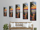 Tropical, Sunset, Pathway, Dreamscape, Canvas Print, dreamy tropical sunset pathway, vacation vibe boho art, living room or bedroom wall art