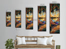 Hammock, Sunset, Relaxation, Trees, Framed Canvas Print, Boho Patio Wall Decor, Summer Vibes, Chill Outdoor Art, Serene Living Room Accent