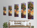 Tree, Roots, Vibrant, Landscape, Framed Canvas Print mystical rainbow tree artwork colorful nature themed office wall art spiritual gift