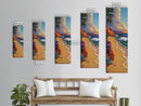 Palm Beach, Sunset, Tropical Escape Canvas Print, Coastal Bedroom Wall Art, Bold Ocean Painting, Colorful Seaside Decor