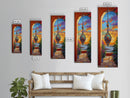 Sunset Mandala, Meditation, Framed Canvas Print, Spiritual Boho Wall Art, Chakra Inspired Entryway Decor, Serene Ocean Meditation Style