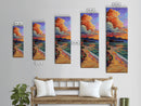 Ocean Sunset, Reflection, Canvas Print, Coastal Beach Wall Art, Vibrant Tropical Seascape Decor, Living Room Colorful Nature Accent