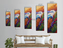 Colorful Wave, Ocean Sunset, Coastal Wall Decor, Framed Canvas Print, Vibrant Seascape Art, Beach House Accent, Boho Living Room Art