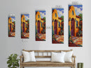 Adobe Home, Southwest Colors, Rustic Entryway Art, Framed Canvas Print, Mexican Style Decor, Boho Living Room Accent, Desert Home Art