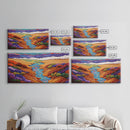 Stream Desert, Flowers, Vibrant Nature Canvas Print, Southwest Landscape Wall Decor, Autumn Living Room Boho Art Style