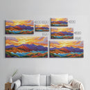 Sunset Ridge, Ocean Breeze, Autumn Mountains, Canvas Print, Warm Fall Wall Art, Rustic Living Room, Earthy Nature Artwork