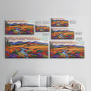 Autumn River, Golden Fields, Mountain View, Canvas Print, Fall Landscape Wall Art, Rustic Living Room Art, Seasonal Entryway Decor