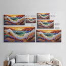 Wave Crash, Sunset Coast, Rocky Horizon, Canvas Print, Dramatic Seascape Wall Art, Ocean Inspired Living Room Art, Study Decor